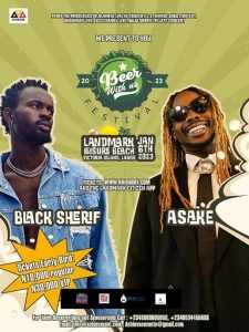 Ghanaian star, Black Sherif joins Asake for debut BWUFEST festival