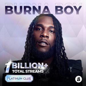 Burna Boy Surpasses 1B streams on Boomplay