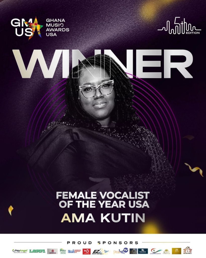 Dr. Ama Kutin Female Vocalist of the Year USA